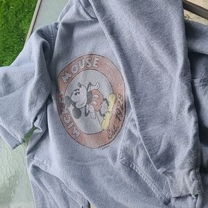 Distressed Grey Full-size Mickey Mouse Sweater
